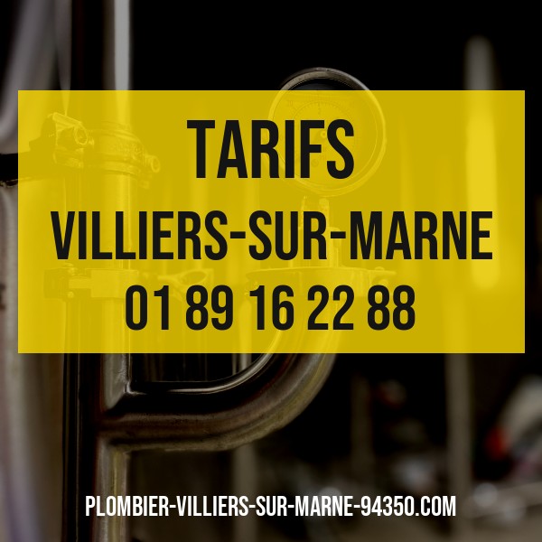 tarifs plombier Villiers-sur-Marne